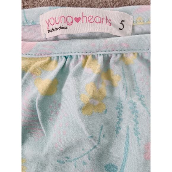 NWOT Young ❤️ Hearts Toddler Girl Tropical Romper 5 - Picture 4 of 4